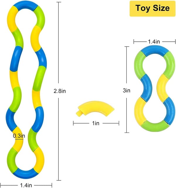 4-pack Tangle Fidget-leksak Tangle Fidget Avkopplingsbehandling Stressavlastning Sensorisk Tangle-leksak Stressavlastning Pedagogisk leksak