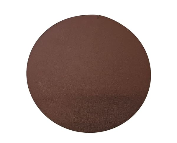Dækkeserviet Rund Læderlook Kastanjebrun/Sort 38 cm 4-pak Brun brown