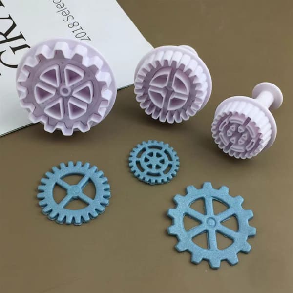 3 stk/sett Gir Stempel Fondant Dekorering Sukkerhåndverk Form Kutter