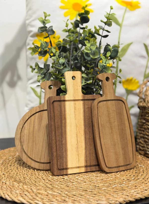 Cutting Board Serving Acacia 19 cm Natur beige