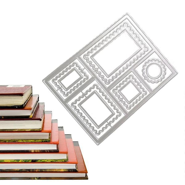 Ram Metall Stansar Kolstål Kant Skärande Stansar för Kort DIY Scrapbooking