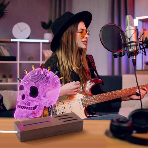 Lysende gitarplekterholderfarge for menn
