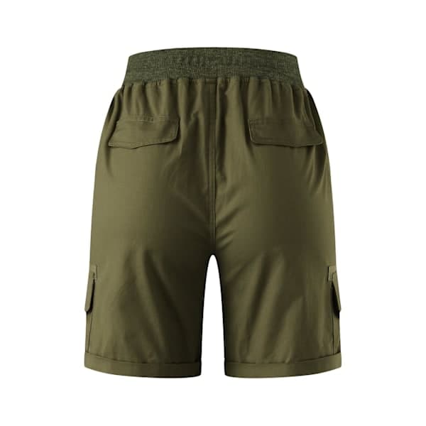 Cargo Shorts til kvinder, sommer, løse vandreshorts, bermudashorts med lommer, afslappede højtaljede shorts til kvinder, grå, grå L L Grey