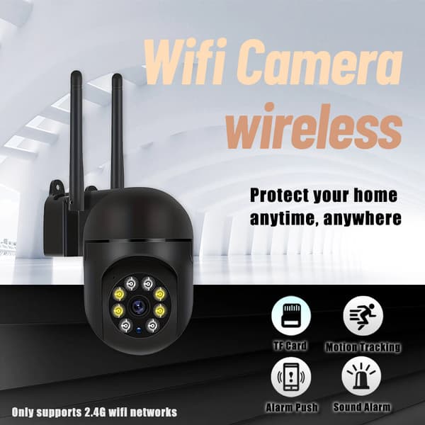 Wireless 1080P HD Security Camera with Color Night Vision, 2-Way Audio