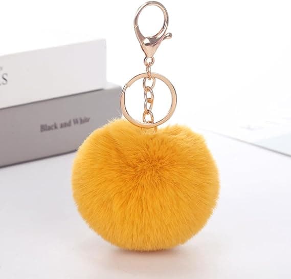Jul Mjuk Pom Fluffig Nyckelring Plyschboll Väskberlock