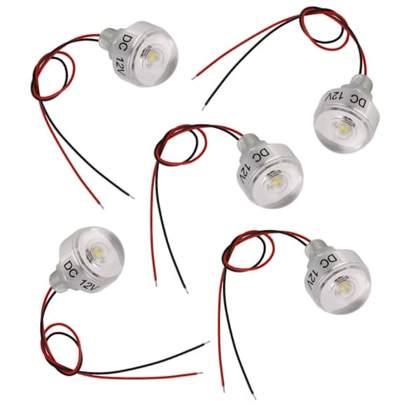 5pcs 12V 1W Mini LED Recessed Ground Spotlight Deck Light for Jewelry Cabinet Ceiling Stair Landscape