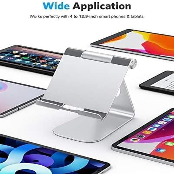 Adjustable Tablet Stand, iPad Stand, Aluminum Desktop Dock, Compatible with iPad Air 4/Mini, New