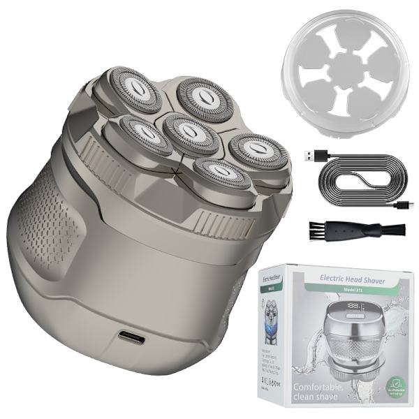 Rotationsrakhyvel 372 Elektropläterad Silver Blå