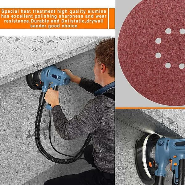 30 stk 9 tommer 8-hulls sliperondeller borrelås sandpapir orbitalslipeputer 240 korning