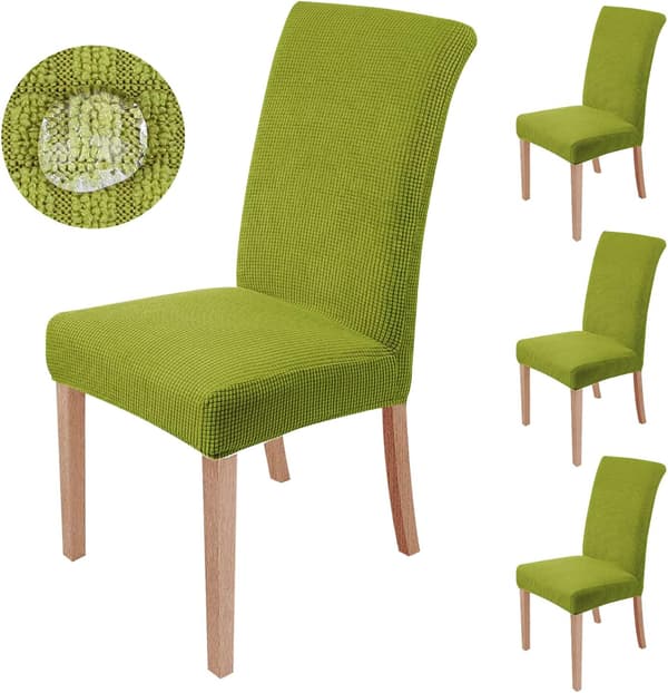 4 stk. stoltrekk, elastiske spisestoltrekk, moderne stol