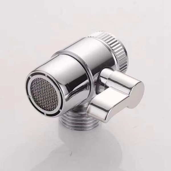 Kitchen Faucet Diverter Valve Copper ABS for Washing Machine Dishwasher Sink Silver 22mm 20mm Silver Silver