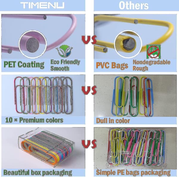 Jumbobinders, 50 stk. 10 cm Store Papirclips - Jxlgv