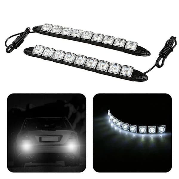 2 stk DRL Bil Fleksible LED Kørelys Blinklys Forlygte