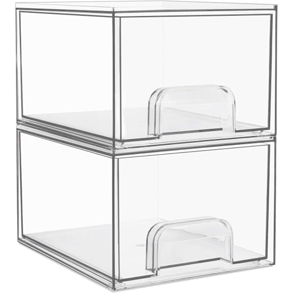 Stackable Storage Bins, Acrylic Bathroom Organizers, Pantry, Home Organization and Storage
