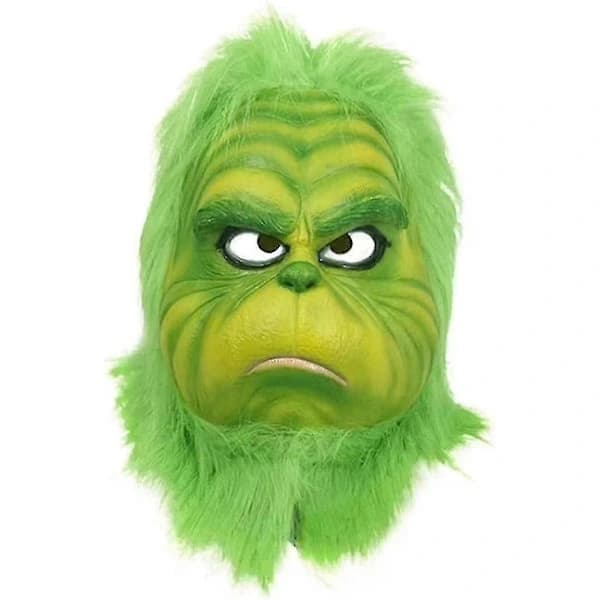 Jul Grön Tomte Latex Mask Universal Storlek Halloween Cosplay Kostym_Kvalitetspresenter