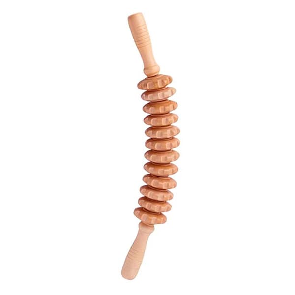 Anti-cellulit massagerulle verktyg massager lår maderoterapi trä för hem, kontor.