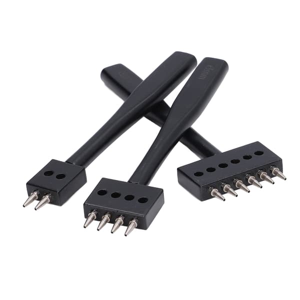 3-piece Embossing Tool Set for Quick Punching in Various Sizes, High-Strength Professional Design DIY Leather Hole Tool 6mm