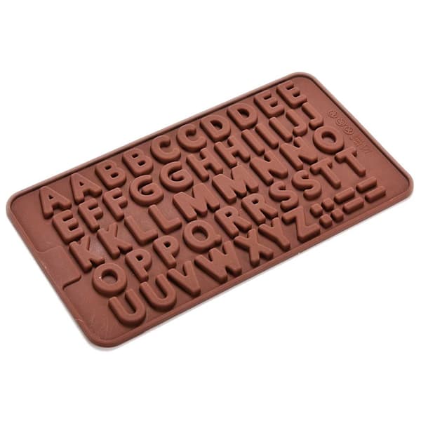 Silikone Chokoladeform Bogstaver Alfabet Bageform Silikoneform brun brown