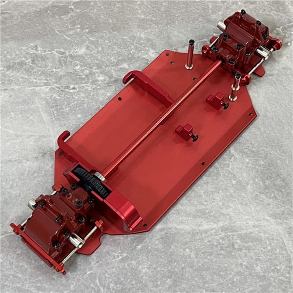 Metalchassis til 144001 144002 144010 1/14 fjernstyret bil opgraderingsdele tilbehør,3