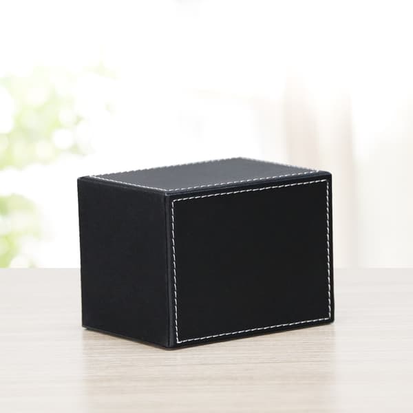 Classic Black Faux Leather Pencil Case (does not include other writing instruments)[LD]