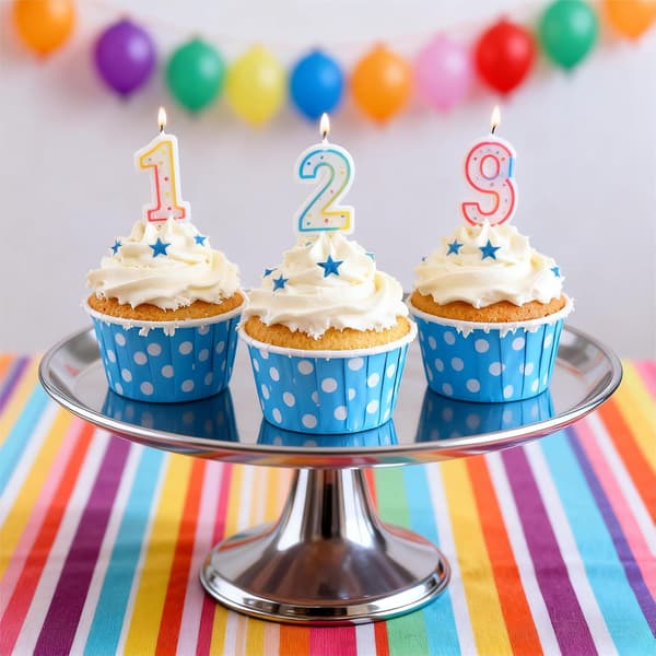 100 engangs mini-muffinsformer, ideelle for cupcakes, muffins og brownies, blått prikkete mønster