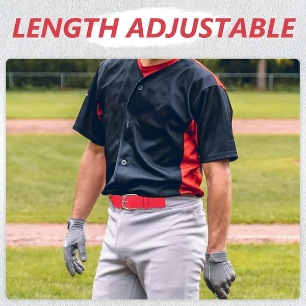 Ungdoms baseballbelte Elastisk Justerbart Softball Midjebånd for Gutters Laguniformer Rød