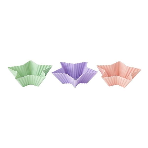 Muffinsformer i silikon Stjerner 5-pakning flerfarget multifärg multicolor