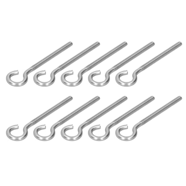 10 stk. M6 Ringbolt 304 Rustfrit stål Solskærm Nettråd Ring Skrue Krog Drivhustilbehør 0.3