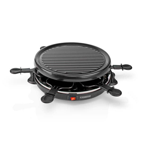Raclette Grillsett for 6, 800W, non-stick, 29cm Svart