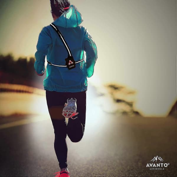 Chest Lamp for Runners and Joggers - Adjustable Beam, USB Rechargeable Bicycle Light