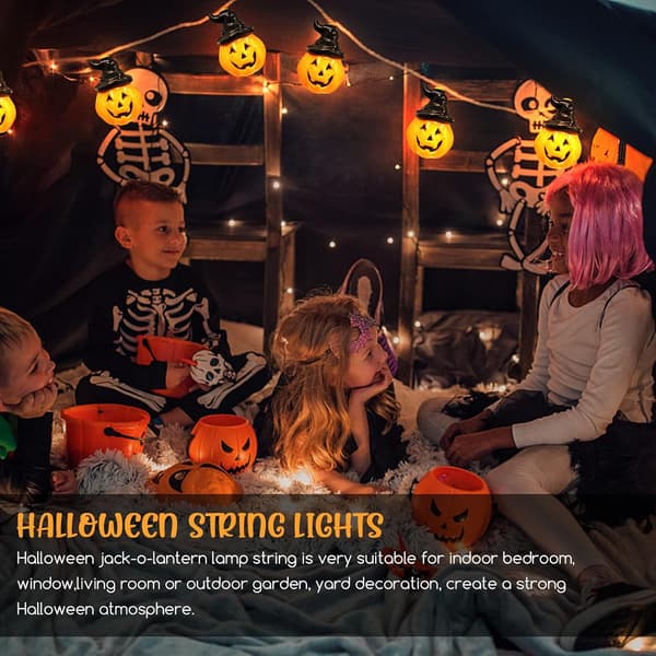 Pumpkin Lanterns Halloween String Lights Battery Operated Halloween Decoration