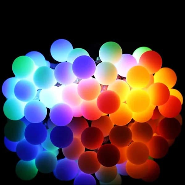 Globe String Lights, 6M 40 pcs Battery Operated LED String Lights, Two Modes Monochrome and Flashing Lighting Decoration