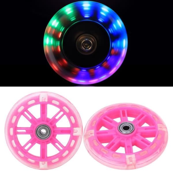 Stödhjul för barncyklar 12-20 tum med fäste (Rosa)
