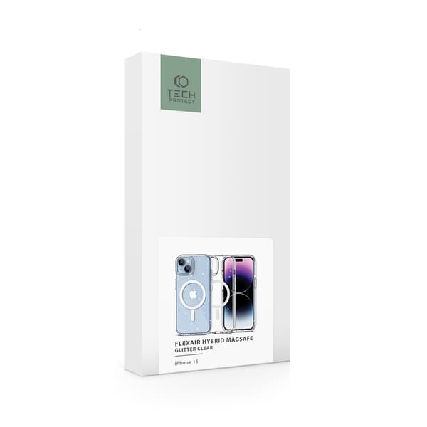 Tech-Protect iPhone 15 Skal MagSafe FlexAir Hybrid Glitter[JUN] 80 80