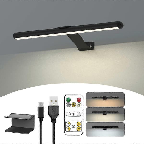 Rechargeable Wireless Picture Light with Remote Control - 300LM Magnetic Wall Lamp with 3 Modes and Battery Display [JUN]