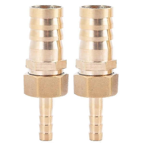 Brass Fitting Hose Nipple Reducing Plug Connector (2pcs, 6mm-16mm)