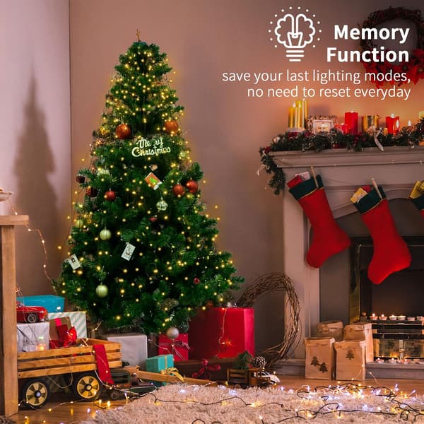 Julebelysning, LED-lyslenke USB 2M 400LED med fjernkontroll