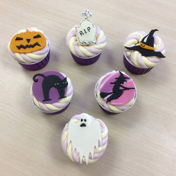 Halloween Tappits Udstickere Græskar Kat Heks Spøgelse Grav multifärg multicolor