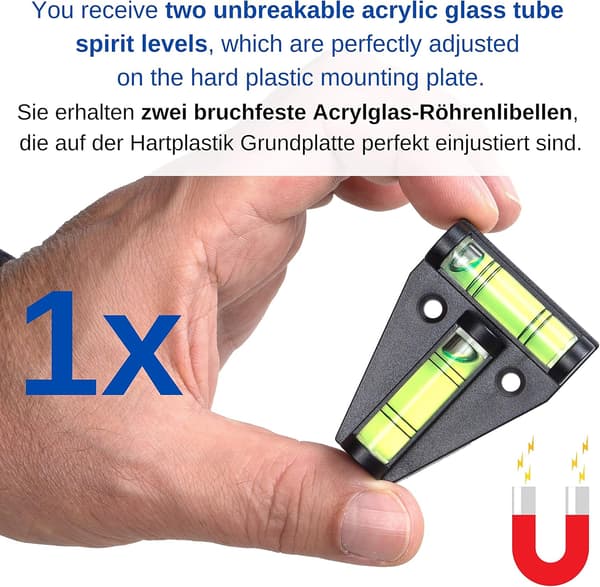 Magnetic T-shaped Spirit Level, Small Practical RV Spirit Level