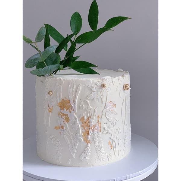 Diamante Stencil Skabelon - The Belsize Cakes Vit white