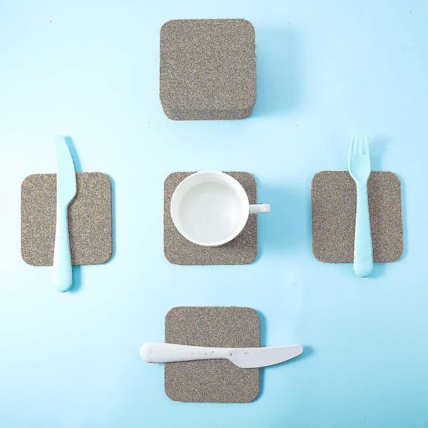 24 Pieces 5mm Thick Wood Cork Coasters, Absorbent Square Drink Coasters, Cork Coasters, 10 x 10 cm, Best Gift