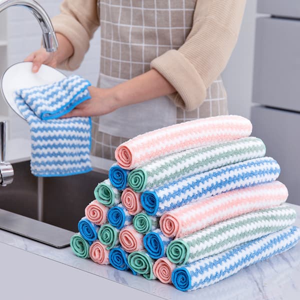 Set med 6 mikrofiber kökshanddukar, extra stora och tjocka