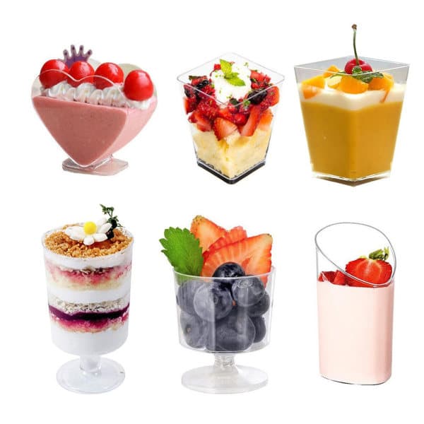 20 plast Mousse Dessertkopper