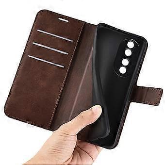 For Honor 90 Phone Case Calfskin Texture Leather Case Stand Wallet Square Magnetic Closure