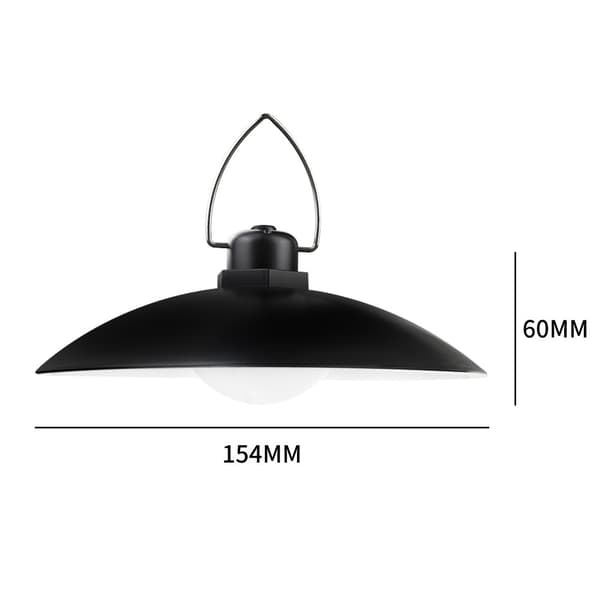 A2 35 LED Solar Powered Hanging Lamp Single Light Waterproof Remote Control Outdoor Use Svart black