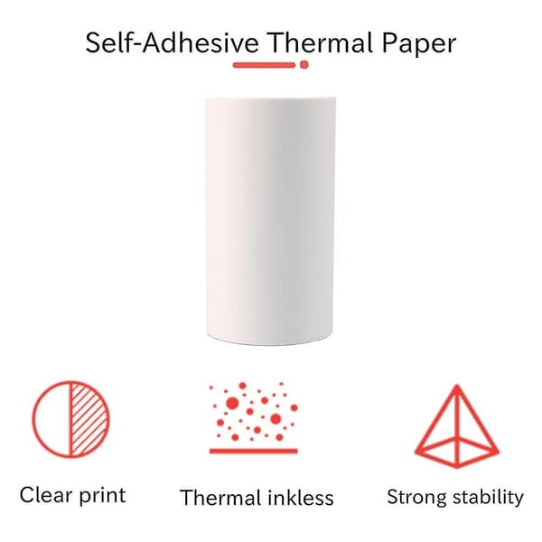 Printable Sticker Paper Blue on White Direct Thermal Paper Self-Adhesive