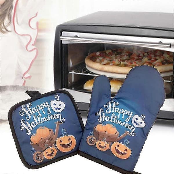 Halloween Durable Gloves with Hanging Loop Heat Resistant to Protect Hands Gift-FY-