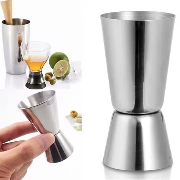Tuplamittakuppi – Cocktail Jigger 30/60ml Silver silver