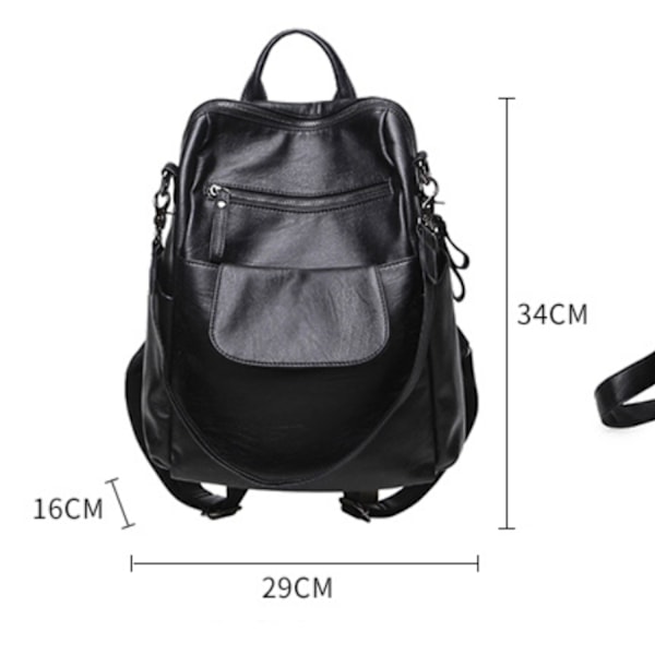 Women's Backpack, Student School Bag, Leather Backpack, Shoulder Bag