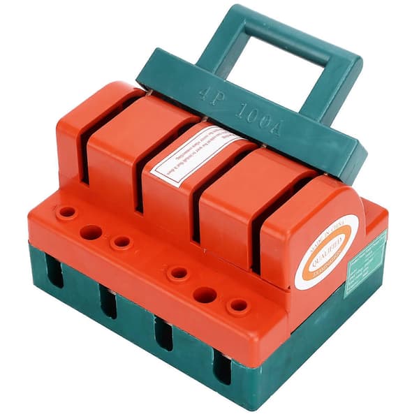 Knife Switch Safety Switch 4P Single Pole 100A AC 380V Terminal Connection Disconnect Knife Switch for Circuit Breaker